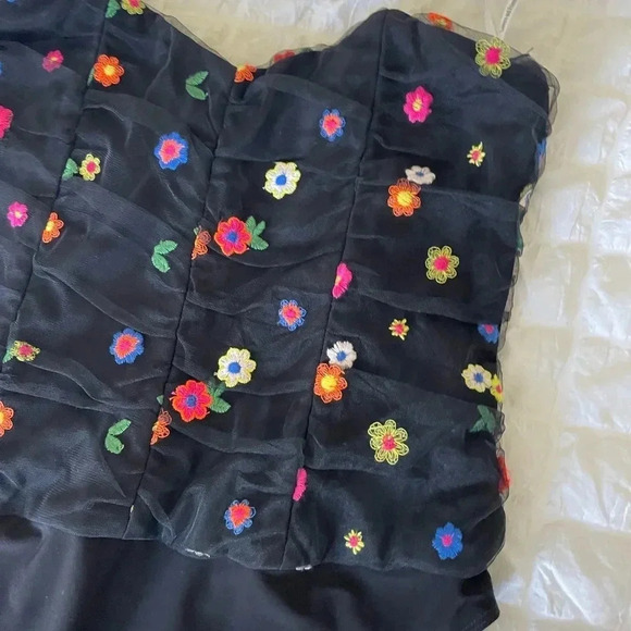 Revolve Lovers + Friends embroidered mesh floral bodysuit - Picture 7 of 13